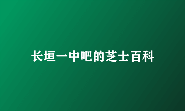 长垣一中吧的芝士百科