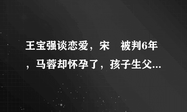 王宝强谈恋爱，宋喆被判6年，马蓉却怀孕了，孩子生父是个谜？