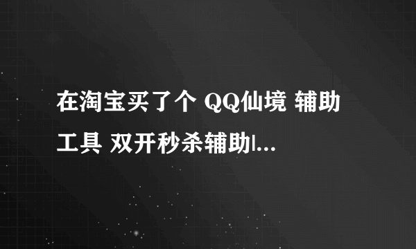 在淘宝买了个 QQ仙境 辅助 工具 双开秒杀辅助|移动加速|挂机捡物 秒杀CE（钩子） 但是不会用 请求 教程 ~~