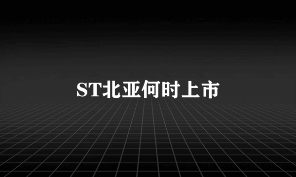 ST北亚何时上市