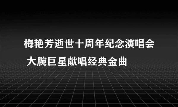 梅艳芳逝世十周年纪念演唱会 大腕巨星献唱经典金曲