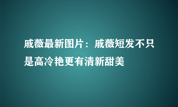 戚薇最新图片：戚薇短发不只是高冷艳更有清新甜美