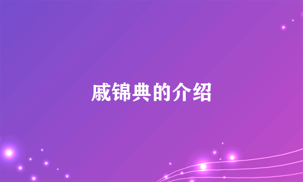 戚锦典的介绍