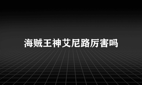 海贼王神艾尼路厉害吗