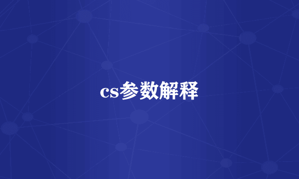 cs参数解释