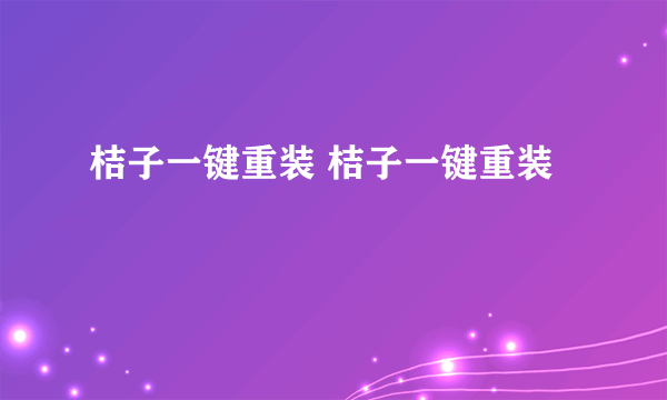 桔子一键重装 桔子一键重装