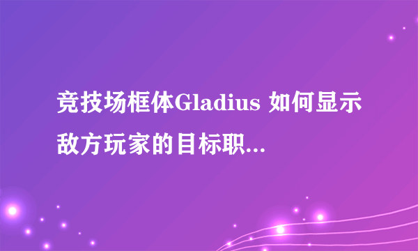 竞技场框体Gladius 如何显示敌方玩家的目标职业，如图