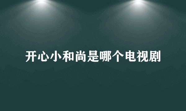 开心小和尚是哪个电视剧