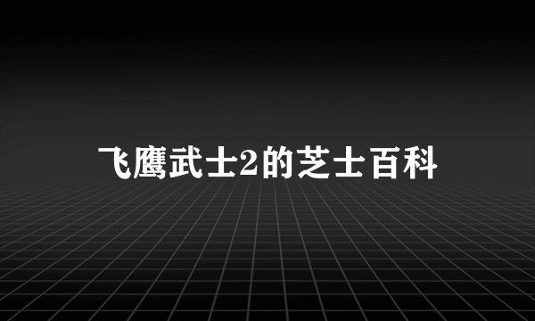 飞鹰武士2的芝士百科