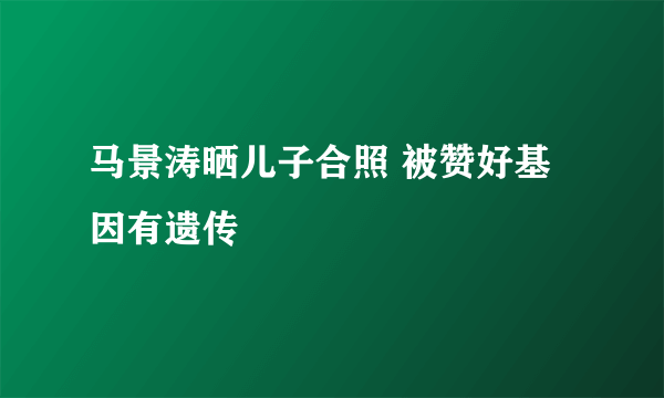 马景涛晒儿子合照 被赞好基因有遗传