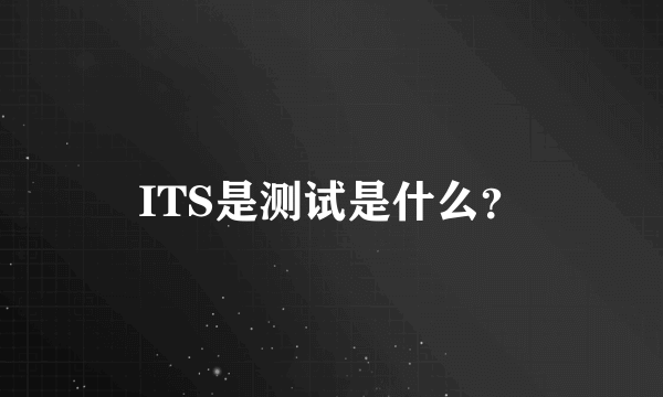 ITS是测试是什么？