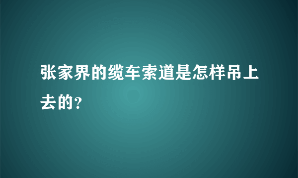 张家界的缆车索道是怎样吊上去的？