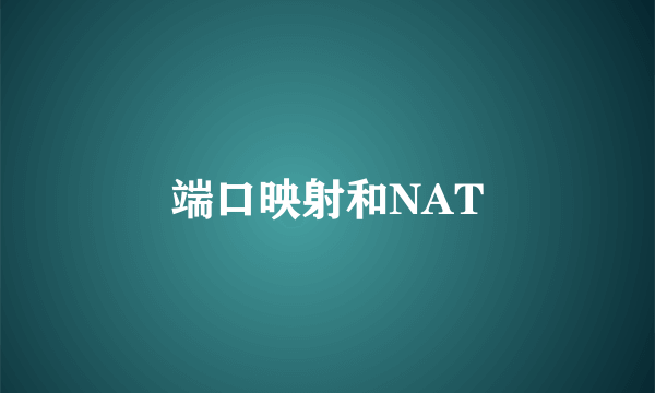 端口映射和NAT