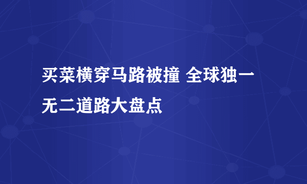 买菜横穿马路被撞 全球独一无二道路大盘点