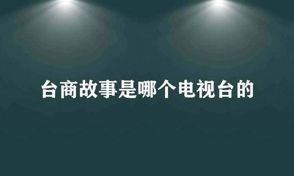 台商故事是哪个电视台的