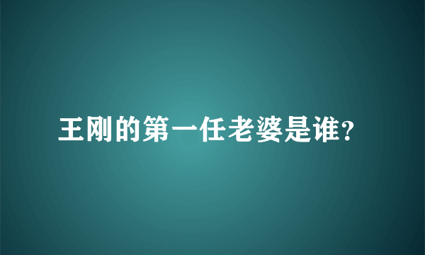 王刚的第一任老婆是谁？