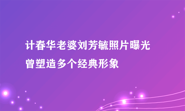 计春华老婆刘芳毓照片曝光  曾塑造多个经典形象