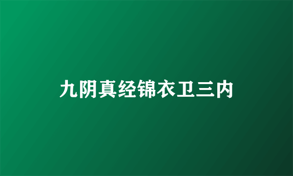 九阴真经锦衣卫三内