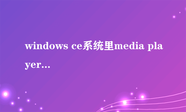 windows ce系统里media player支持什么视频格式？