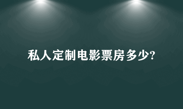 私人定制电影票房多少?