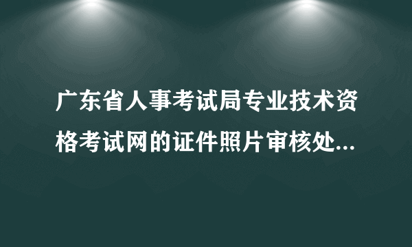 广东省人事考试局专业技术资格考试网的证件照片审核处理工具软件在哪?哪位大哥大姐帮个忙，小弟在此谢过？