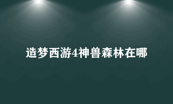 造梦西游4神兽森林在哪