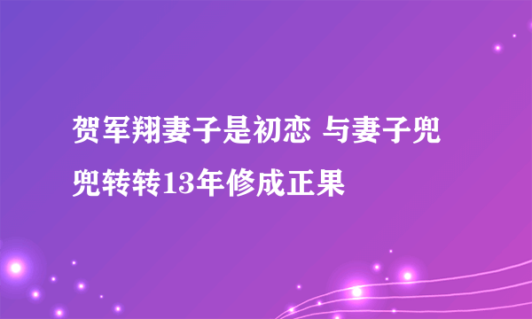 贺军翔妻子是初恋 与妻子兜兜转转13年修成正果