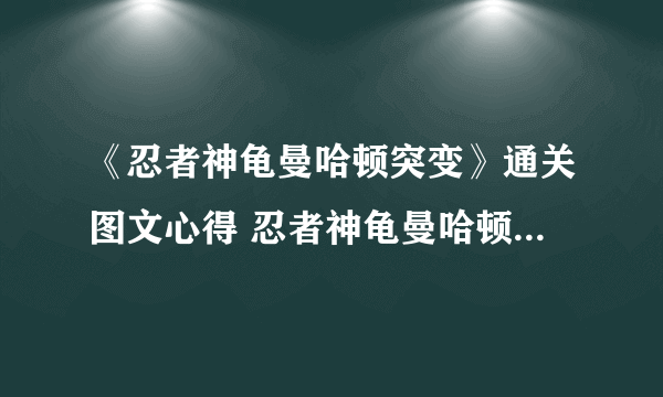 《忍者神龟曼哈顿突变》通关图文心得 忍者神龟曼哈顿突变好玩吗