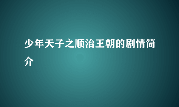 少年天子之顺治王朝的剧情简介