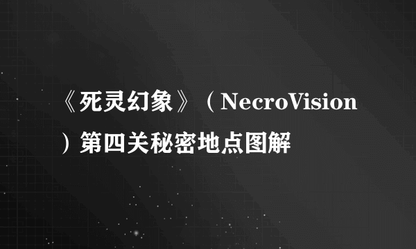 《死灵幻象》（NecroVision）第四关秘密地点图解