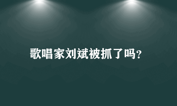 歌唱家刘斌被抓了吗？