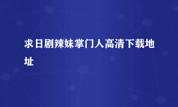 求日剧辣妹掌门人高清下载地址