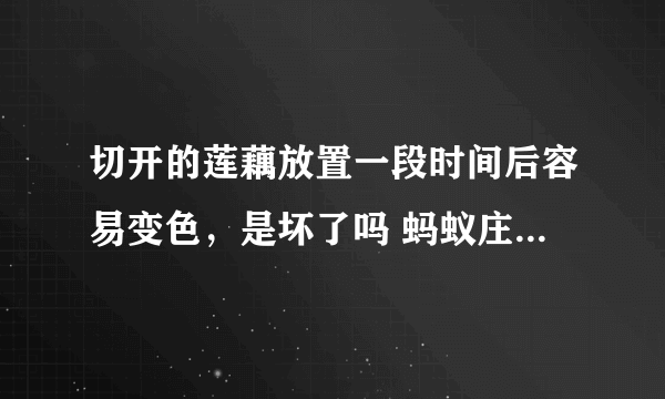 切开的莲藕放置一段时间后容易变色，是坏了吗 蚂蚁庄园今日答案早知道9月11日