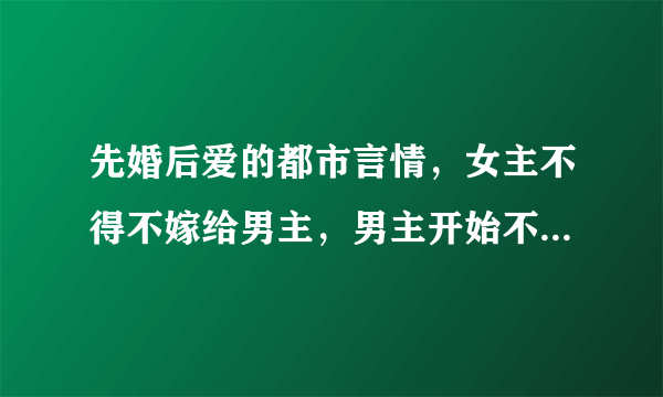 先婚后爱的都市言情，女主不得不嫁给男主，男主开始不喜欢女主，后来相爱在一起的(女主性格不要太懦弱）