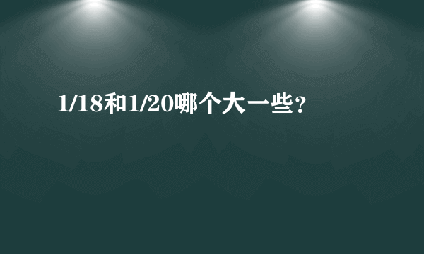 1/18和1/20哪个大一些？