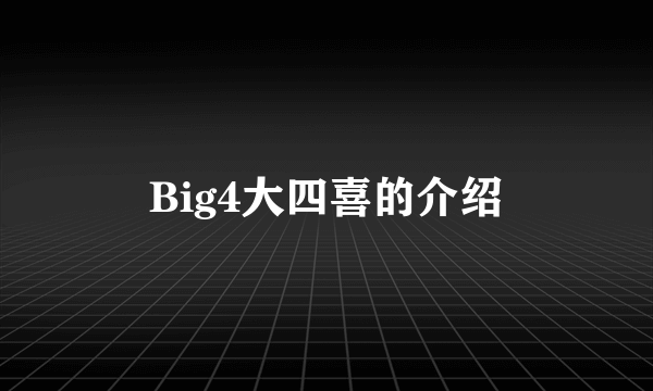 Big4大四喜的介绍