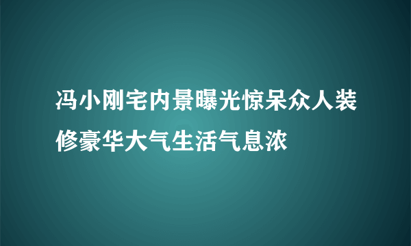 冯小刚宅内景曝光惊呆众人装修豪华大气生活气息浓