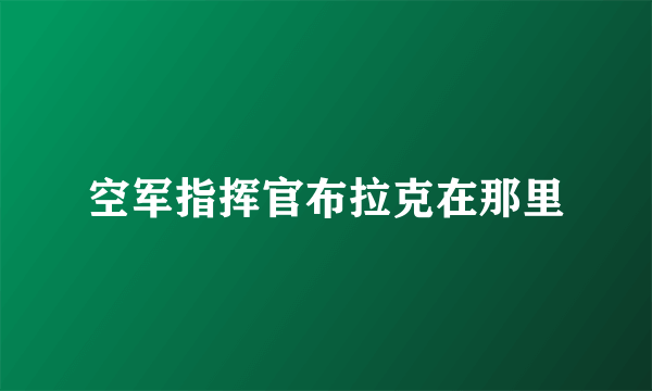 空军指挥官布拉克在那里