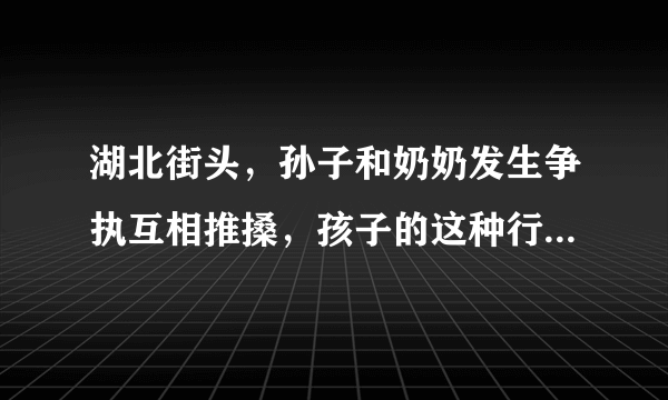 湖北街头，孙子和奶奶发生争执互相推搡，孩子的这种行为是受何影响的？