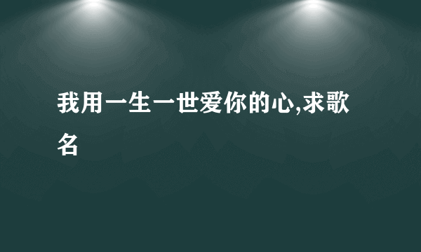 我用一生一世爱你的心,求歌名