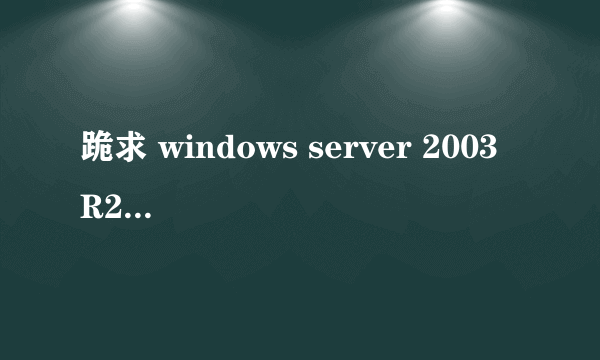 跪求 windows server 2003 R2 标准版序列号