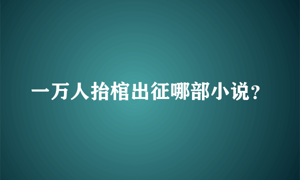 一万人抬棺出征哪部小说？