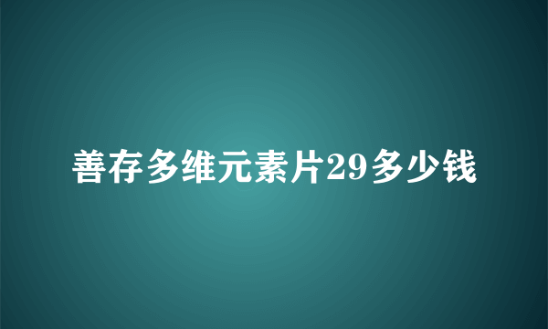 善存多维元素片29多少钱