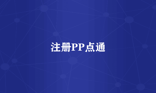 注册PP点通