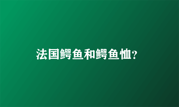 法国鳄鱼和鳄鱼恤？