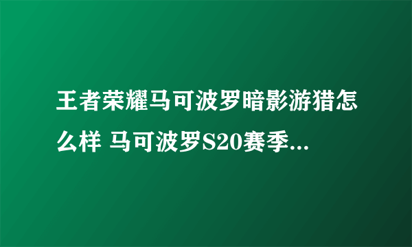 王者荣耀马可波罗暗影游猎怎么样 马可波罗S20赛季荣耀战令皮肤展示视频