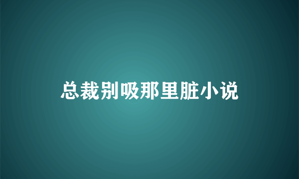 总裁别吸那里脏小说