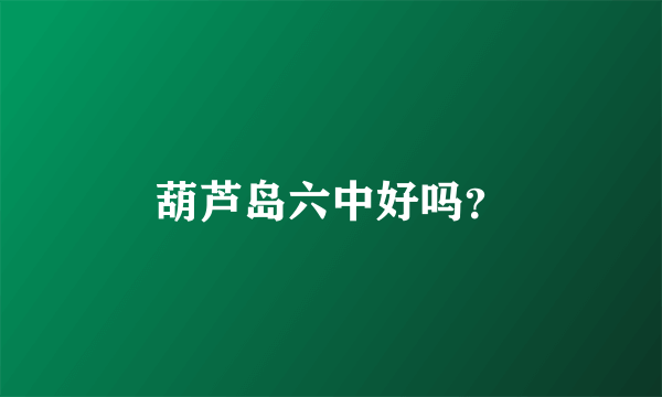 葫芦岛六中好吗？