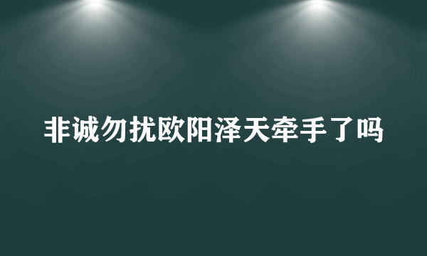 非诚勿扰欧阳泽天牵手了吗