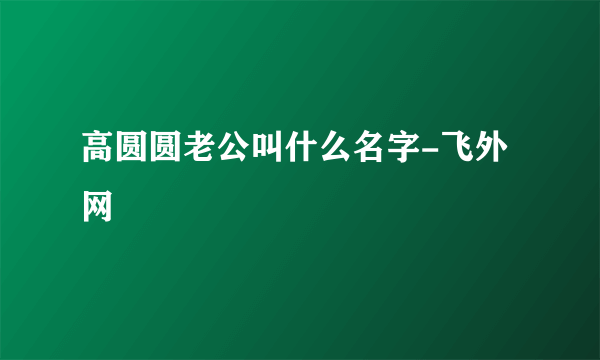 高圆圆老公叫什么名字-飞外网